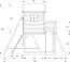 Speeltoren S20D1, dak: grijs, incl. golfglijbaan, dubbele schommel aanbouw, balkon, zandbak, klimwand en houten ladder - Afmetingen: 522 x 363 cm (B x D)