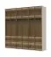 Moderne kleerkast met vijf glazen deuren Neiafu 16, incl. binnenverlichting, soft-close functie, kleur: kasjmier, afmetingen: 224 x 227 x 56 cm, voor slaapkamers