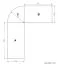 Bureau Banjaran 27, kleur: elzen - afmetingen: 75 x 205 x 175 cm (H x B x D)