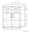 Ladekast /dressoir Aitape 47, kleur: donker Sonoma eiken / licht Sonoma eiken - afmetingen: 105 x 90 x 40 cm (H x B x D)