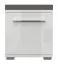 Bank met opbergruimte / schoenenkast Garim 53, Kleur: Wit hoogglans - Afmetingen: 53 x 46 x 35 cm (H x B x D)