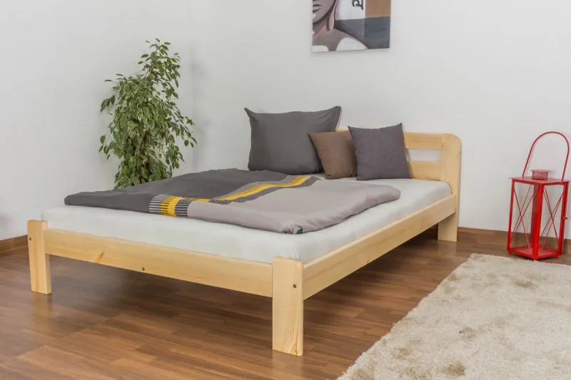 Eenpersoonsbed / logeerbed / Twijfelaar massief grenenhout, volhout A5, incl. lattenbodem - afmetingen 140 x 200 cm