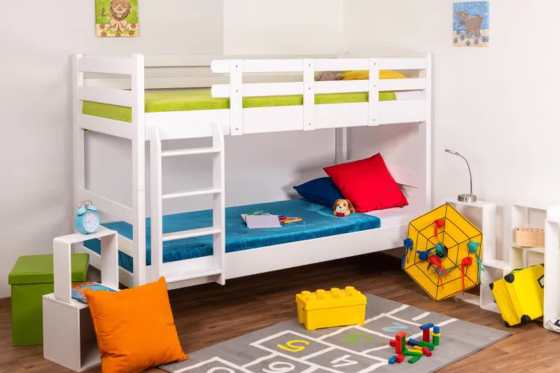 Stapelbed "Easy Premium Line" K17/n, massief wit beuken, ligvlak: 90 x 200 cm (b x l), deelbaar