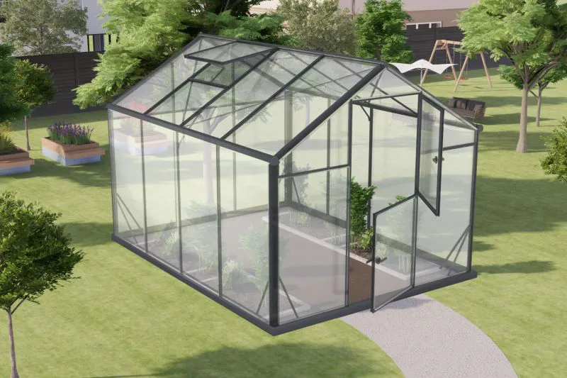 Kas Mangold L7, gehard glas 4 mm, grondoppervlakte: 6.40 m² - afmetingen: 290 x 220 cm (L x B)