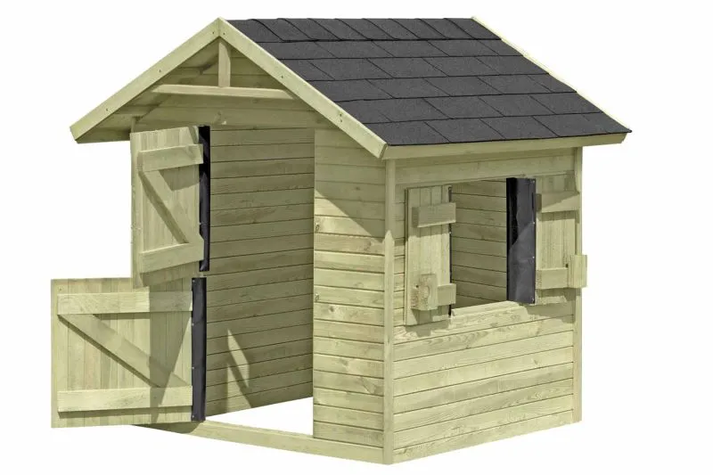 speelhuis/ kindertuinhuisje K52 - Afmetingen: 1,50 x 1,50 meter