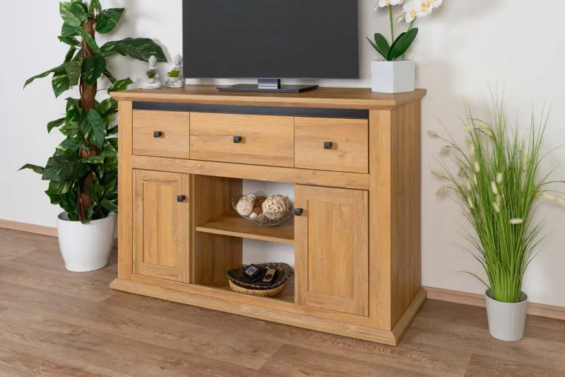 TV-onderkast Matam 12, kleur: eiken - 87 x 130 x 45 cm (H x B x D)