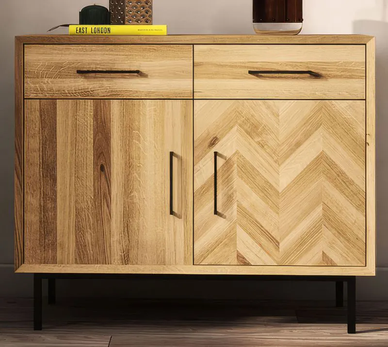 Kommode Kumeu 35 Wildeiche massiv geölt - Abmessungen: 80 x 97 x 45 cm (H x B x T)