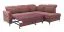 Hoekbank Turnhout 02, Kleur: Rood - Afmetingen: 102 x 262 x 207 cm (H x B x D) - Ottomane: Rechts