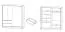 Kledingkast met modern design Kirkdale 01, kleur: Wit / Sonoma eiken - afmetingen: 214 x 204 x 62 cm (H x B x D), met voldoende opbergruimte
