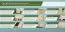 vitrinekast / servieskast massief grenen natuur Junco 41 - afmetingen 195 x 65 x 42 cm