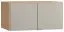 opzetkast voor dubbeldeurskast Nanez 13, kleur: eiken / grijs - Afmetingen: 45 x 93 x 57 cm (H x B x D)