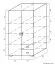 Kast Ciomas 09, kleur: Sonoma eiken / grijs - Afmetingen: 145 x 80 x 40 cm (H x B x D)