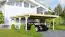 Dubbele carport Classic 2 met stalen dak Variant A SET, kleur: (natuur) keteldruk geïmpregneerd, oppervlakte: 33 m²