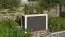 Verhoogd bed tuin 0 gemaakt van Noords vurenhout, kleur: terra grijs, afmetingen: 980 x 650 x 640 cm (B x D x H)
