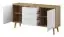 sideboard kast / ladekast Maryhill 06, kleur: Eiken Riviera / Wit - afmetingen: 83 x 160 x 40 cm (H x B x D)