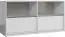 Alwiru 01 ladekast, kleur: wit grenen / grijs - 75 x 142 x 44 cm (h x b x d)