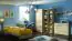 Bureau Mochis 10, kleur: Sonoma eiken licht inclusief 3 kleureninzetten - Afmetingen: 76 x 120 x 55 cm (H x B x D), met 1 deur, 1 lade en 2 vakken