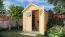Element tuinhuis met zadeldak incl. vloer en dakbedekking van vilt, onbehandeld - 14 mm, bruikbare oppervlakte: 3,00 m²