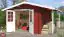 Tuinhuis met aanbouwdak G279 Zweeds rood - blokhut profielplanken 34 mm, grondoppervlakte: 8,13 m², zadel dak