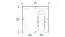 Doppel-Holzgarage H91 inkl. seitliche Eingangstür und Doppelfenster, 575 x 575 cm, Fichte Lichtgrau/Weiß, 44 mm Blockbohlenhaus, 3,00 m², Satteldach