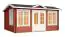 Chalet / tuinhuis G221 Zweeds rood incl. vloer - 44 mm, grondoppervlakte: 12 m², zadel dak