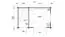 Chalet / tuinhuis G170 Carbon grijs incl. vloer - 44 mm, grondoppervlakte: 9,40 m², zadeldak