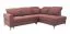 Hoekbank Turnhout 02, Kleur: Rood - Afmetingen: 102 x 262 x 207 cm (H x B x D) - Ottomane: Rechts