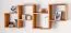 wandrek / hangplank massief grenen, kleur eiken Junco 288 - Afmetingen: 50 x 130 x 20 cm (H x B x D)