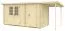 Chalet / tuinhuis Pribitz 04 met uitbouwdak incl. vloer - blokhut 28 mm, grondoppervlakte: 11,5 m², plat dak