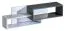 Kinderkamer - hangplank / wandrek Frank 11, kleur: wit / grijs - 34 x 120 x 26 cm (h x b x d)