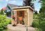 Kleines Gartenhaus / Gartenhütte mit Pultdach, Farbe: Natur, Grundfläche: 3,3 m²