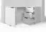 Hoekbureau / wit / push-to-open functie / 150 cm werkoppervlak / maten: 150 x 98 x 78 cm / 3 laden / functioneel en stijlvol / 4 vakken / voor op kantoor