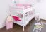 Stapelbed "Easy Premium Line" K24/n, recht hoofdbord en voeteneind, wit gelakt beuken - ligvlak: 120 x 200 cm, deelbaar
