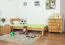 Futonbed / massief houten bed Wooden Nature 02 eikenhout geolied - ligvlak 100 x 200 cm (B x L) 