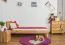 Futonbed / massief houten bed Wooden Nature 02 eikenhout geolied - ligvlak 100 x 200 cm (B x L) 