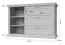Ladekast /dressoir /sideboard kast Lotofaga 19, kleur: grijs / walnoten - 91 x 138 x 48 cm (H x B x D)