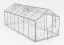 Gewächshaus - Glashaus Rucola L11,  langlebige Aluminiumprofile, Wände: 4 mm gehärtetes Glas, Dach: 6 mm HKP mehrwandig, 11,00 m², 500 x 220 cm
