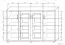 Vitrinekast Kerowagi 19, kleur: Sonoma eiken - afmetingen: 125 x 190 x 41 cm (H x B x D)