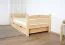 Kinderbed / jeugdbed Milo 36 incl. 2 laden en lattenbodem, in natuurlijk, massief grenen, ligoppervlak 90 x 200 cm, robuust en duurzaam