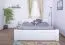 Tweepersoonsbed "Easy Premium Line" K5, incl. 1 afdekplaat 180 x 200 cm massief beukenhout wit gelakt