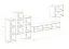 Kongsvinger 22 wandmeubel, kleur: wit hoogglans / eiken Wotan - Afmetingen: 160 x 330 x 40 cm (H x B x D), met voldoende opbergruimte