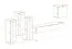 Balestrand 203 wandmeubel, kleur: Wotan eik / wit - Afmetingen: 160 x 330 x 40 cm (H x B x D), met 14 vakken