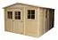 Houten berging / tuinhuis Genf met zadel dak - L: 400 cm x B: 300 cm - incl. dakleer