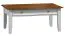 Salontafel Gyronde 06, massief grenen, kleur: wit / walnoot - 122 x 71 x 48 cm (B x D x H)