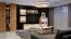 TV-onderkast Gataivai 24, kleur: Beige hoogglans / walnoten - Afmetingen: 48 x 161 x 46 cm (H x B x D)