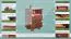 Nachtkastje massief grenen kleur walnoten - afmetingen 60 x 43 x 33 cm (H x B x D)
