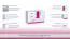 Kinderkamer - ladenkast / kast Frank 07, kleur: wit / roze - 83 x 130 x 40 cm (h x b x d)