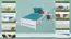 Kinderbett / Jugendbett Buche massiv Vollholz weiß lackiert 118, inkl. Lattenrost - Abmessung 90 x 200 cm