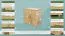 dressoir / ladekast massief grenen, natuur Columba 07 - Afmetingen: 78 x 80 x 50 cm (H x B x D)
