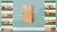 dressoir / ladekast massief grenen, natuur Columba 16 - Afmetingen: 101 x 60 x 50 cm (h x b x d)